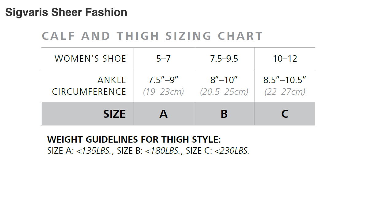 Sigvaris Sheer Fashion Thigh 15-20 mmHg