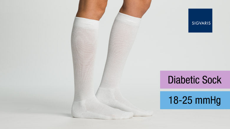 Sigvaris Diabetic Compression Sock Knee 18-25 mmHg
