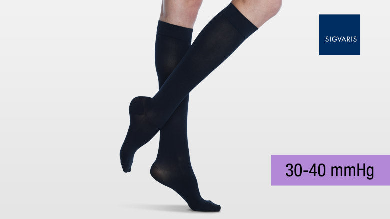 Sigvaris Soft Opaque Knee 30 40 Mmhg Legsmart Compression Socks 