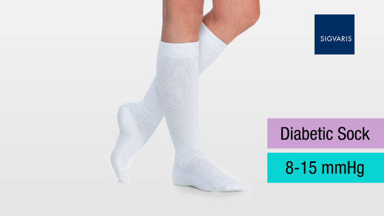 Sigvaris EverSoft Diabetic Compression Sock Knee 8-15 mmHg